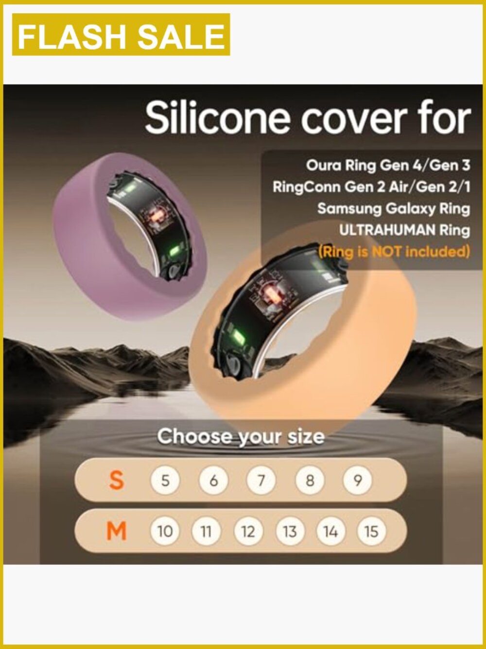 Anti-Scratch Silicone Ring Cover for Smart Rings, Gym Protection Accessory - Picture 2 of 6